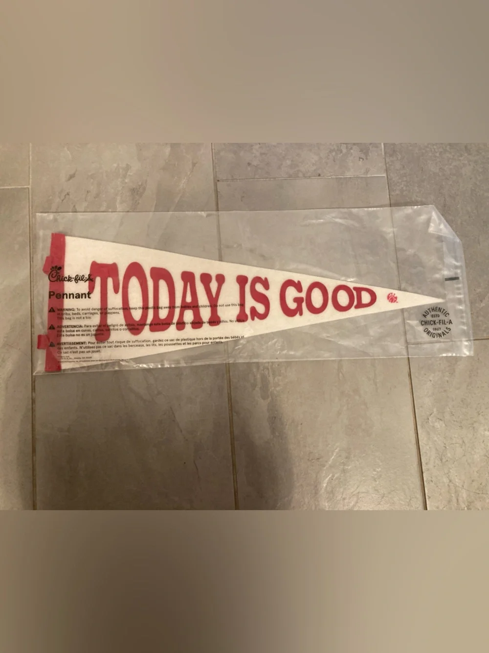 Chick-Fil-A Originals Collection “Today is Good” Wool Pennant